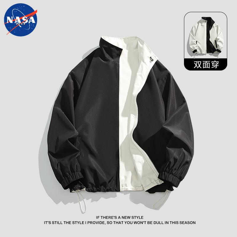 Nasa Brand Spring & Fall American Reversible Jacket Men's High-Quality Trendyy Versatile Loose Lapel Handsome Jacket