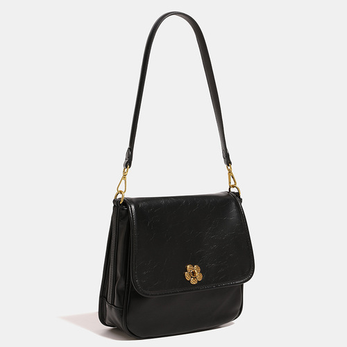 Hand-stitched texture retro tote bag with underarm handle, women's  new niche light-luxury tote bag, crossbody single-shoulder bag with a high-end feel.