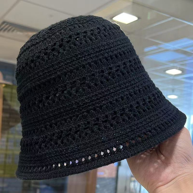 2025 新バケツ漁師帽子夏中空織手作り麦わら帽子大型日焼け止めサンシェードバケツシリーズ帽子|undefined