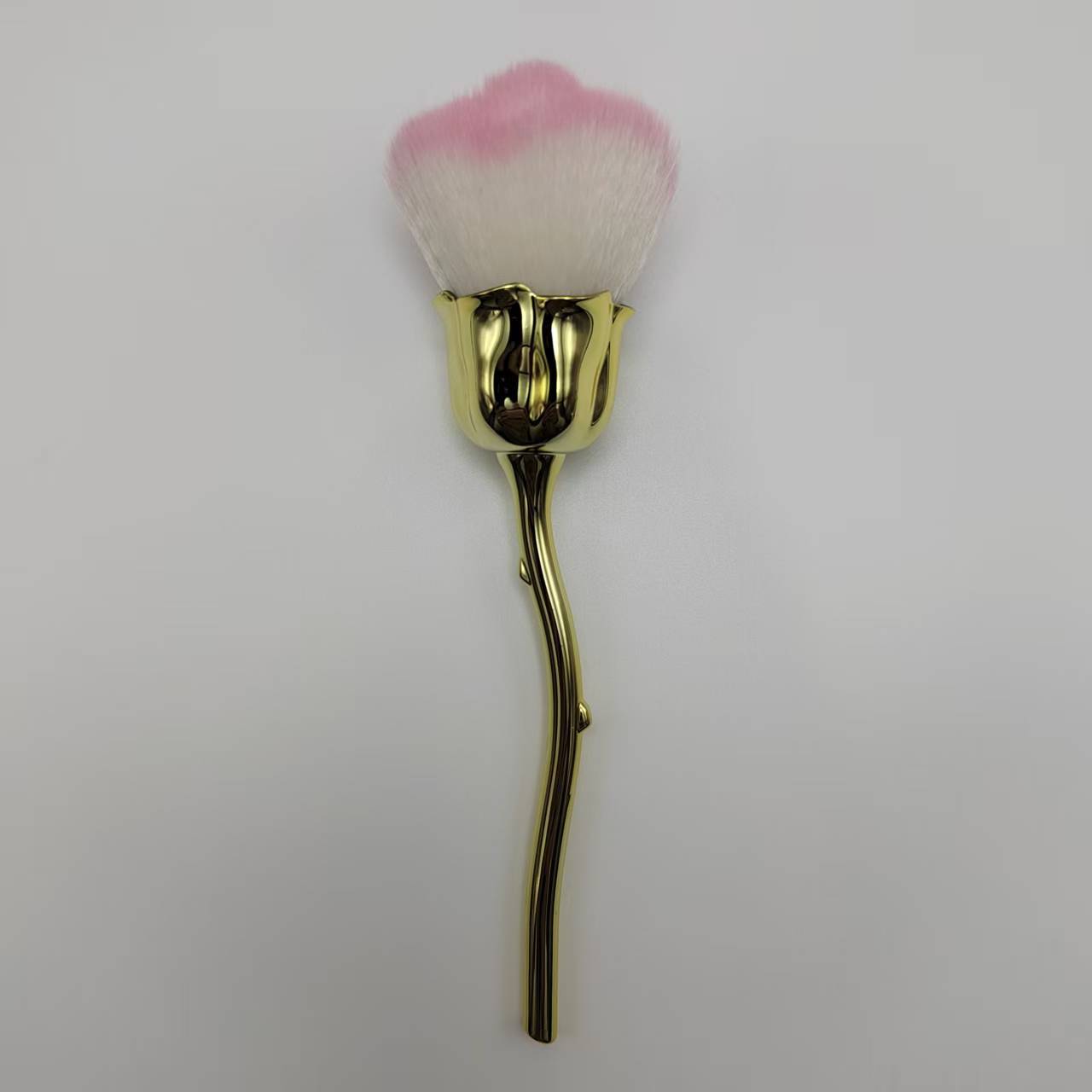 Nuevo cepillo de polvo de uñas, cepillo de polvo de uñas, pintura en polvo, mango de oro rosa, tamaño medio, belleza necesaria para la manicura. image 14