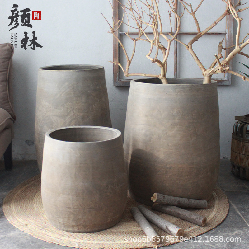Pot de cerámica de tierra en stock, vasos de flores de viento tranquilo, vasos de cerámica vintage, vasos de cerámica, vasos de cerámica antiguos, vasos de cerámica, vasos de cerámica de aterrizaje, vasos de cerámica