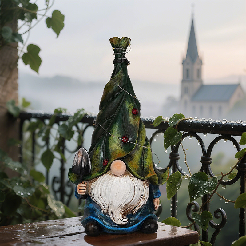   of Luminous Shovel Elf Gnome Figurines for Christmas Decoration, Landscaping, Garden Decoration, Resin Crafts