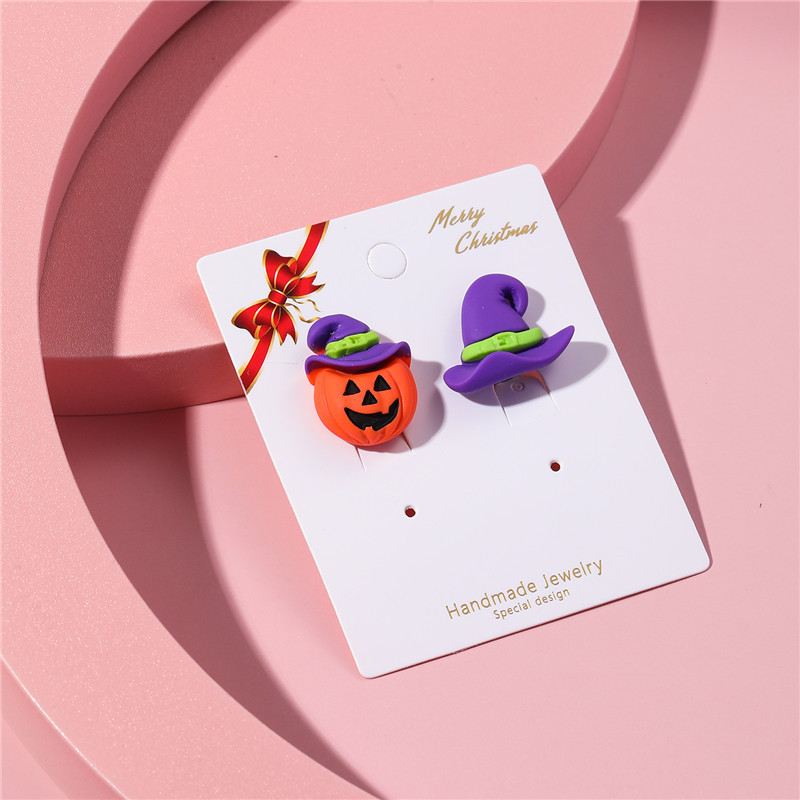Fashion Pumpkin Resin Kidu0027S Ear clips 1 Pair