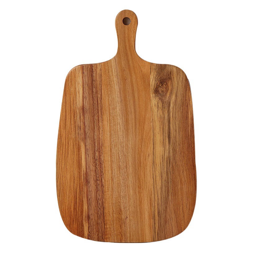 Tablero de cocina de madera de acacia transfronterizo Tablero de cortar de madera maciza de acacia Tablero de filete de queso y queso Tablero de frutas portátil para acampar al aire libre