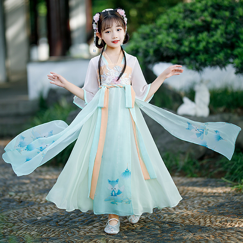 chinese princess dress Hanfu stage wear Women Style Fairy gown vintage Traditional Female Clothes Ancient Classical Dance The size is Asian size Coerni Handbags Coerni Girls Chinese