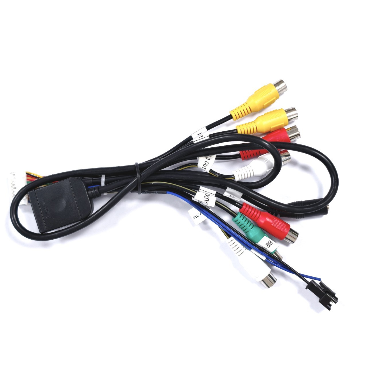 Zhangxun Solution Navigation Universal Cable 7-Pin Rca Audio Cable with Microphone Mic Fan Interface 4g Card Slot Cable