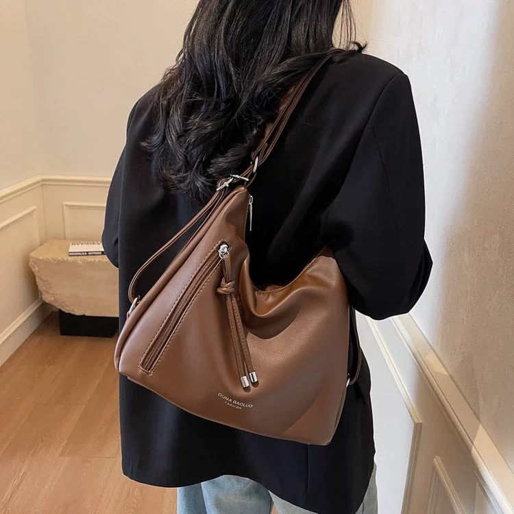 One-Shoulder Winter Bag, Korean Style, Retro Capacious Design, One Size
