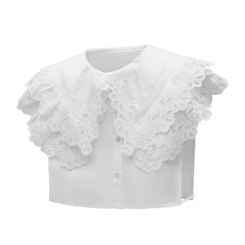 Demi-season Japanese double-layer doll, shirt, false collar