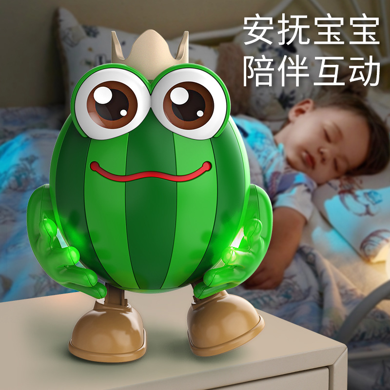 Luz para niños transfronterizos, música, caminar, bailar, sandía, bebé, aprender la lengua, juguetes eléctricos, muñecas de grabación, juguetes al por mayor