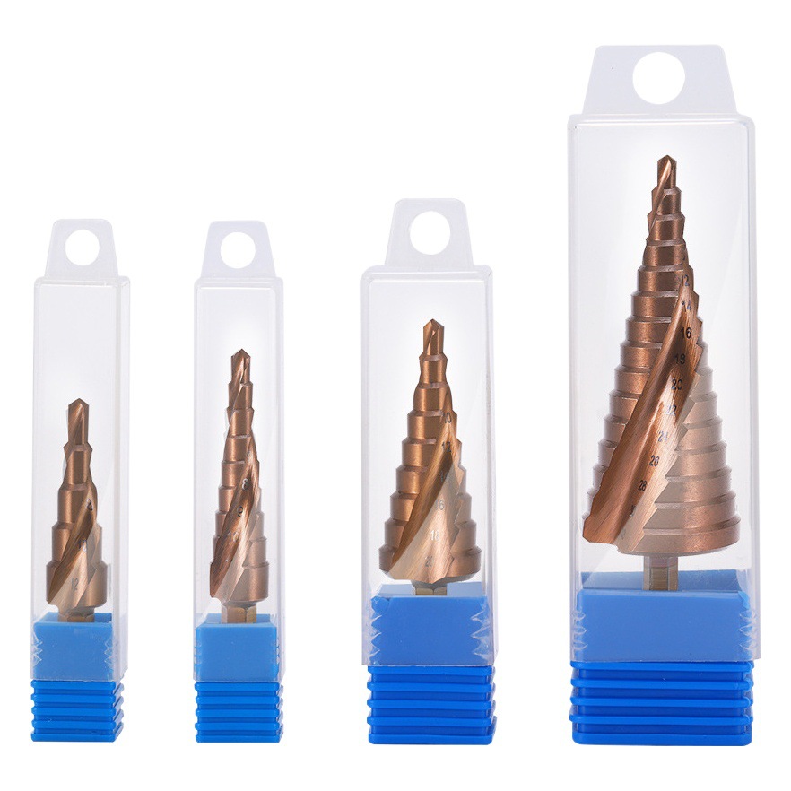 Mango hexagonal M35 cobalto espiral ranura paso taladro pagoda taladro escariado taladro de acero de alta velocidad ranura recta espiral ranura Taladro