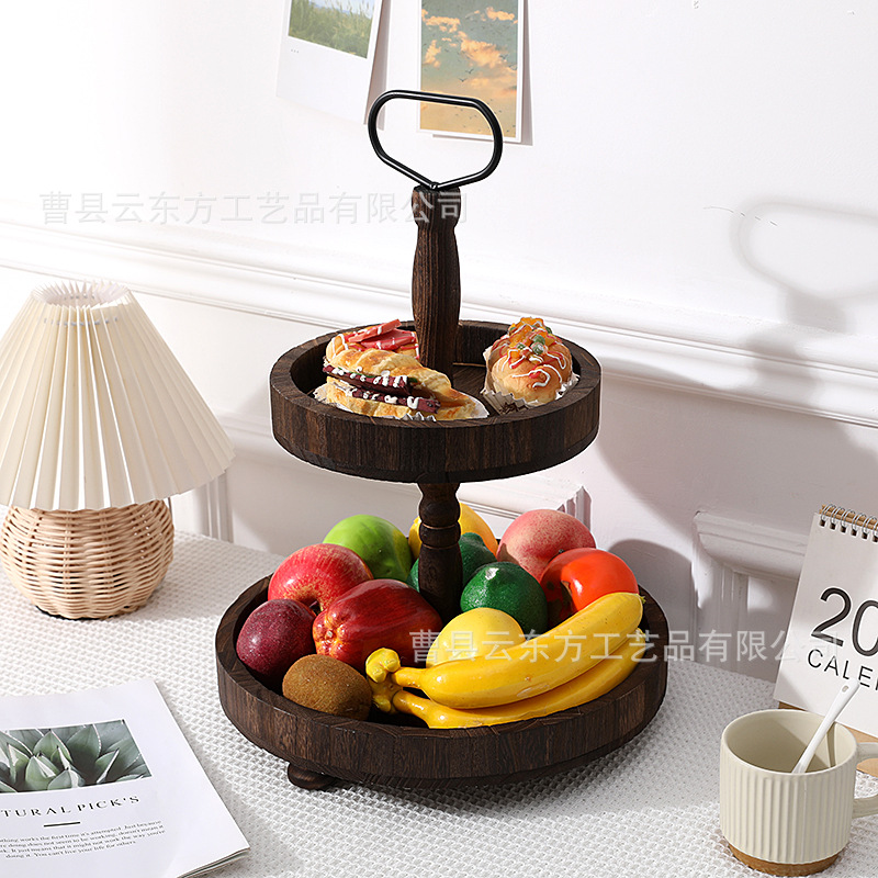 Exhibidor de Madera Maciza para Postres y Frutas image 13
