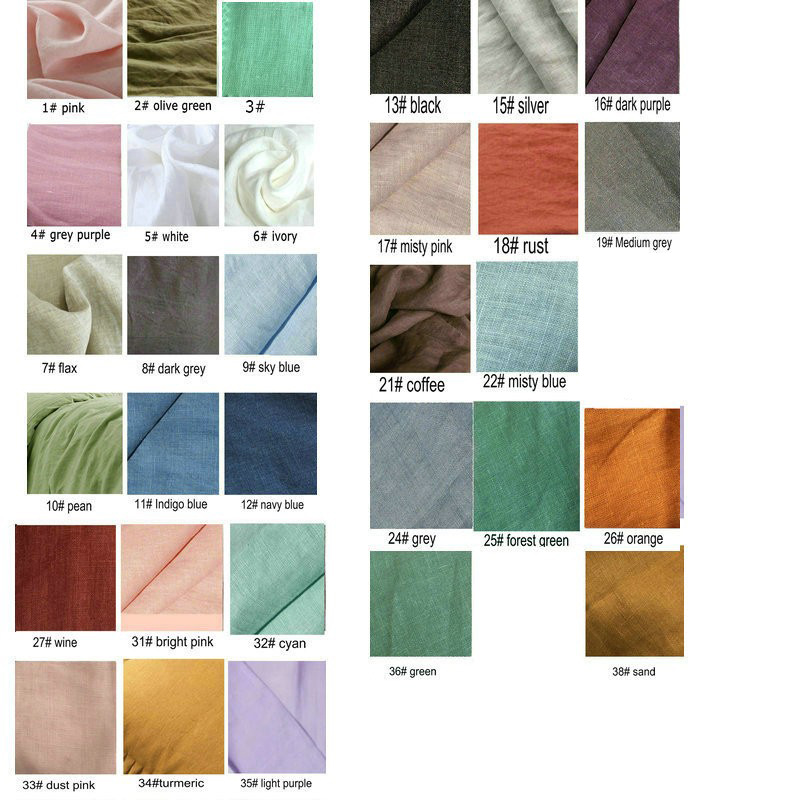 Tela 100% lino puro para ropa de cama, manteles, cojines y decoración del hogar