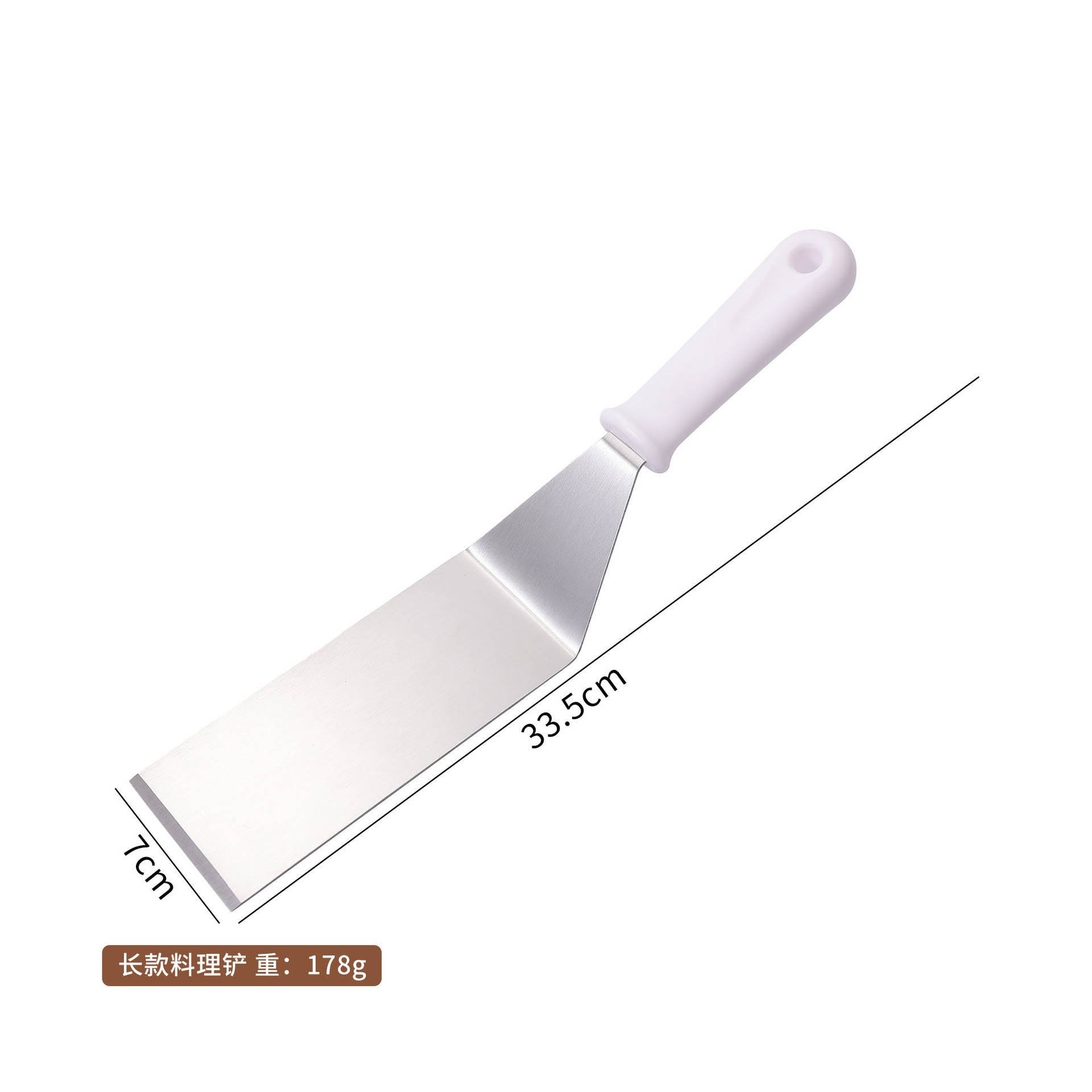 Espátula de Barbacoa de Acero Inoxidable con Mango PP para Cocina y Exterior