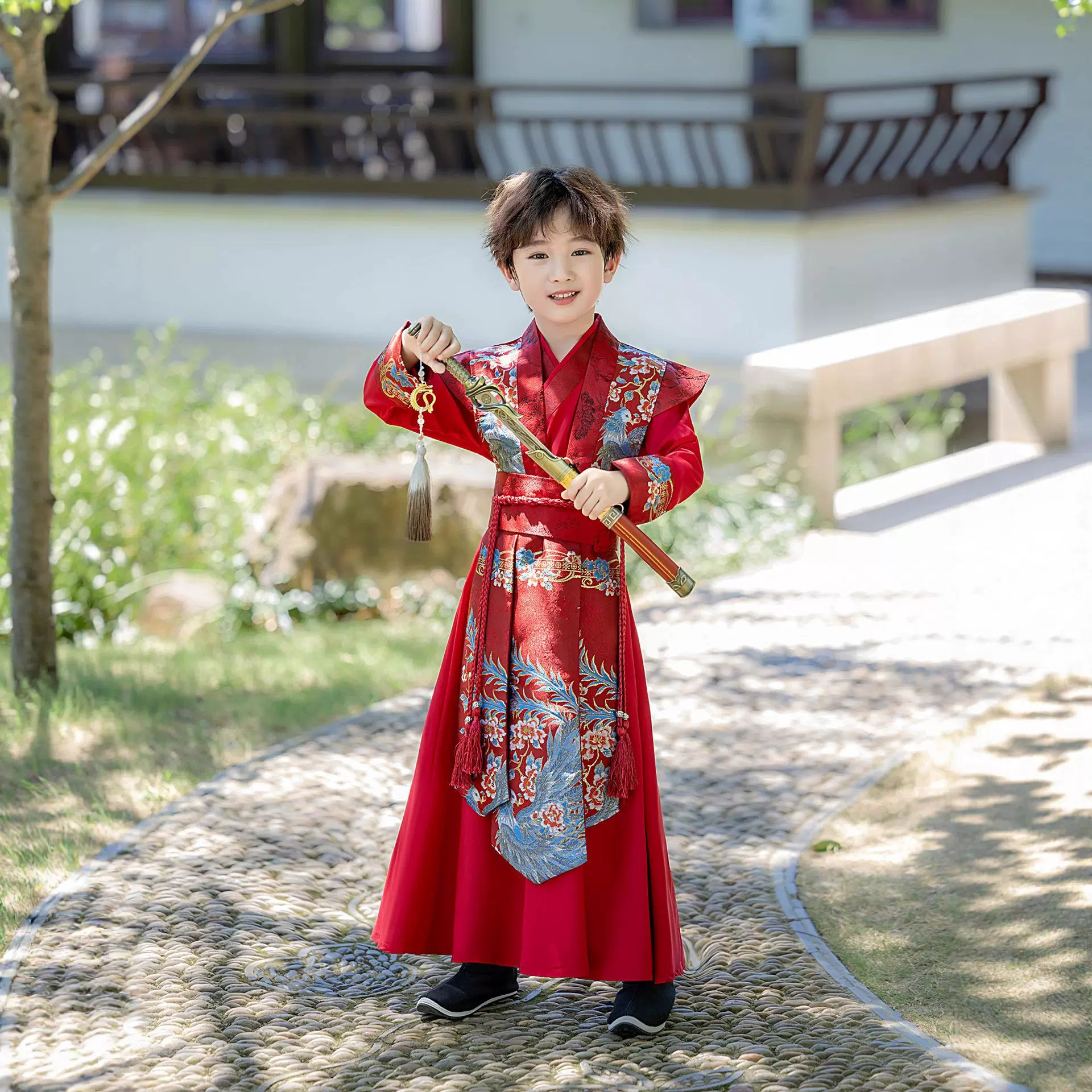 男童汉服2025秋季新款男宝中国风武侠客唐装幼儿园国学中秋节演出