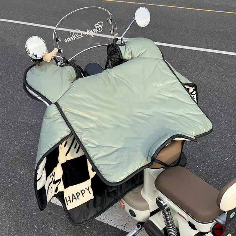 电动车挡风被冬季加绒加厚2025新款防水电瓶摩托冬天冬款防风罩|undefined