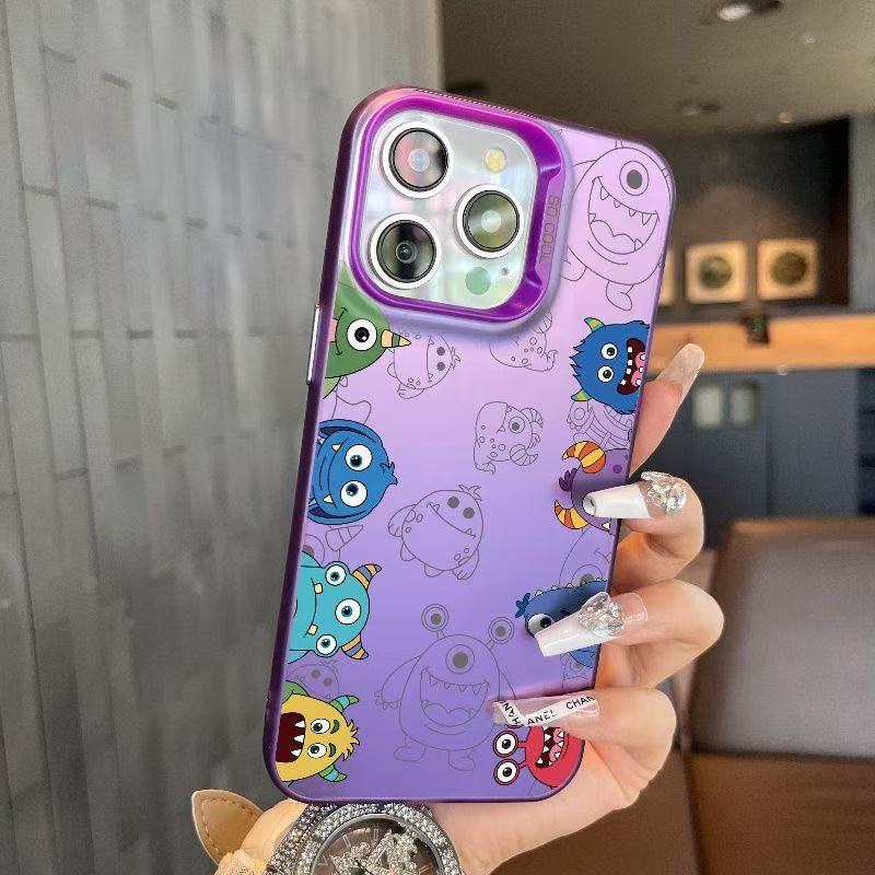Pequeño monstruo para iPhone 16 funda para teléfono móvil Apple 15promax/14 lindo 13pro12 personalidad 11 Europa y América