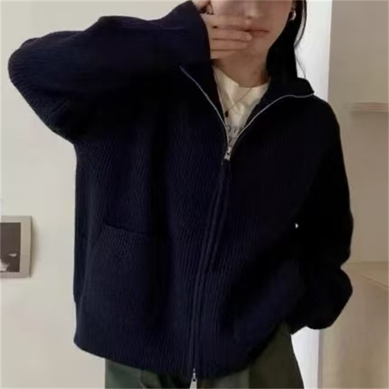 毛衣外套女宽松秋冬新款慵懒风休闲洋气外穿针织开衫小个子上衣|undefined