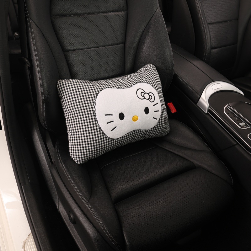 Creative In-Car Neck Pillow, Car Headrest Pillow for Women, Cute Kt Neck Support Pillow for Car Seat
