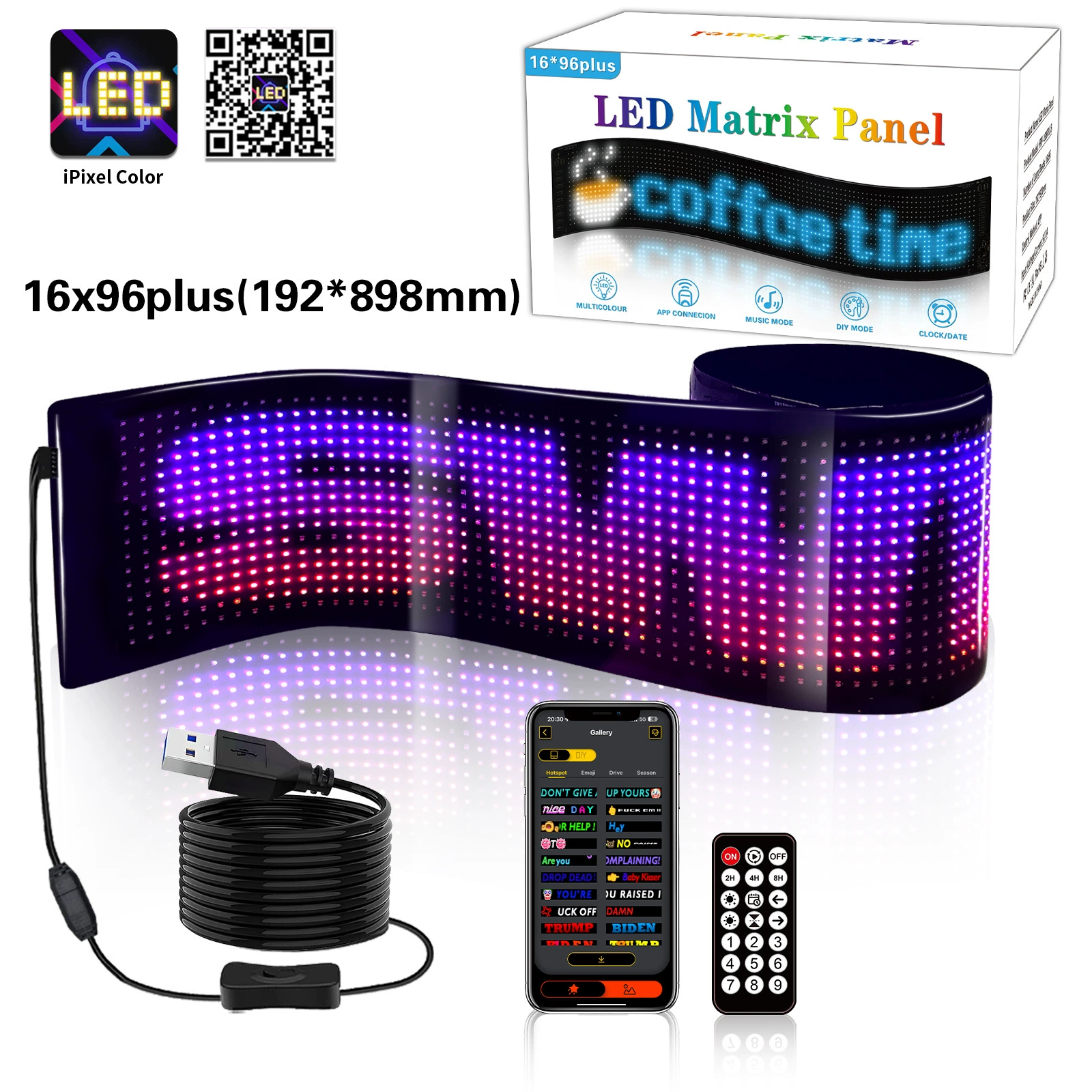 Гибкий LED экран LED-экран Bluetooth рекламный экран ультратонкий водонепроницаемый DIY магазин вывеска экран LED экран с наклейкой экран новые продукты