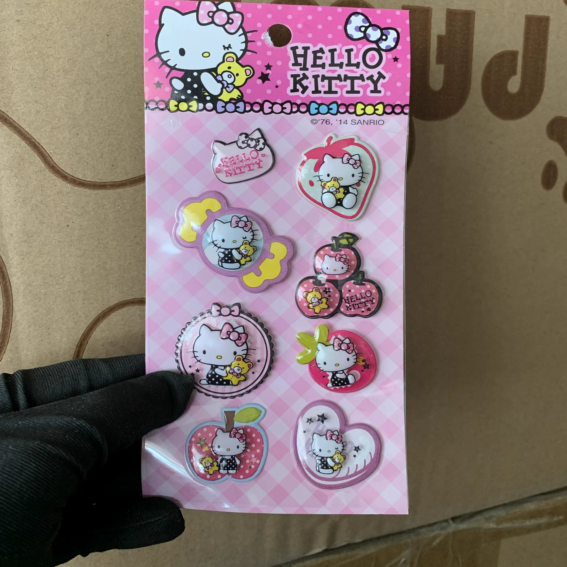 Hello Kitty, объемные губчатые детские наклейки, стикеры для телефона