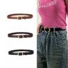 Tide, fashionable belt, universal advanced jeans, black trousers, simple and elegant design, Korean style, high-quality style