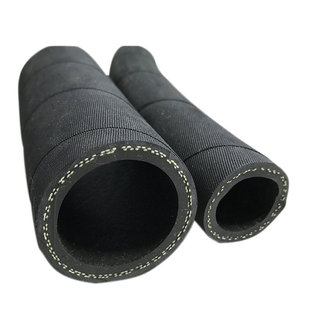 Cloth Rubber Hose Black High Pressure Hose Oil Pipe Hydraulic Oil Resistant Rubber Hose Large Diameter Steam Cloth Hose