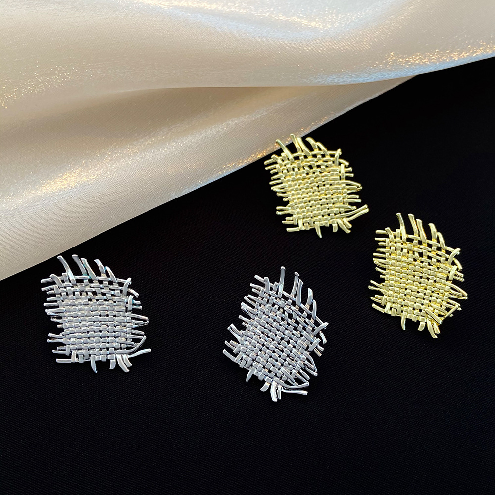 Retro Geometric Copper Plating Ear Studs 1 Pair