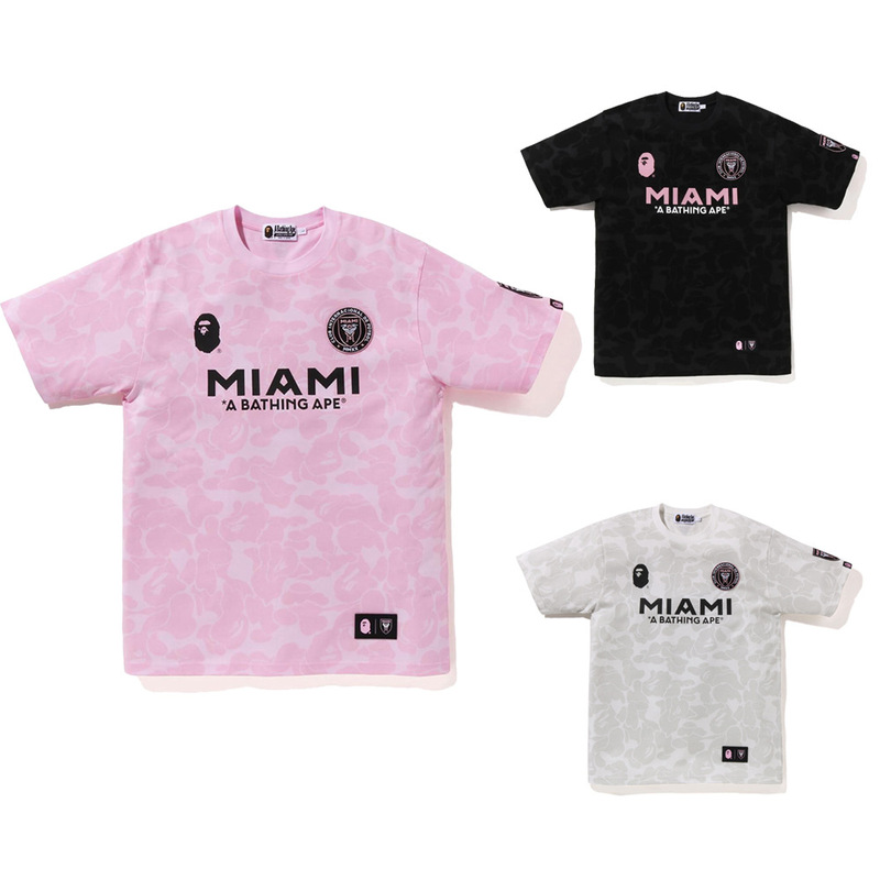 BAPE X MIAMI international MIAMI joint name camouflage men's and women's same short sleeve sports T-shirt