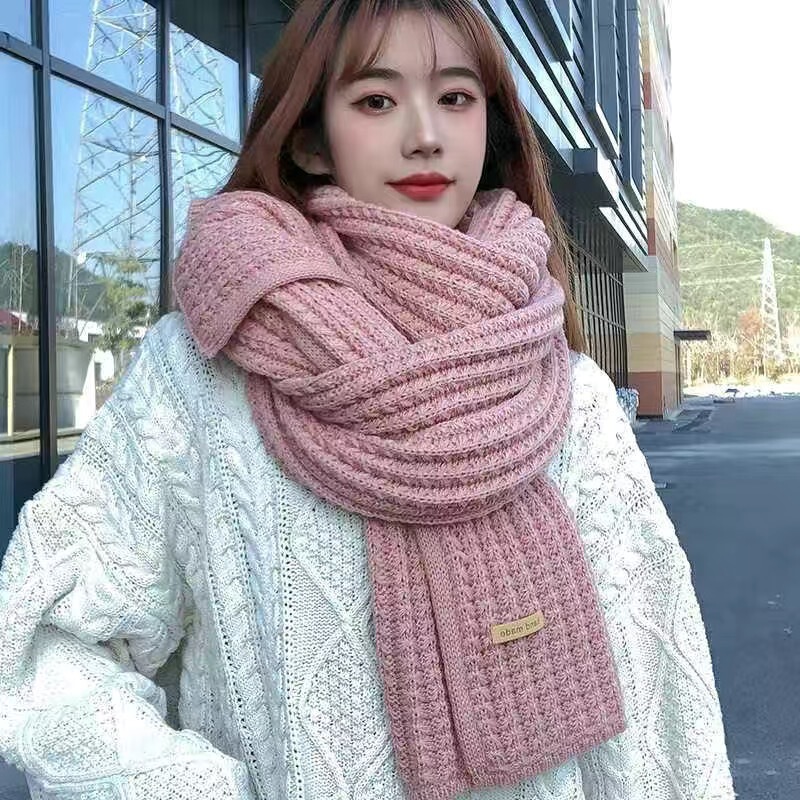 女性用スカーフ、冬用多用途、暖かい、カップル、学生、ネックプロテクター、模造カシミヤニットウール、女の子用スカーフ、男性用高級スカーフ|undefined