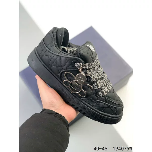 Wholesale B9S Skate Sneakers, leather loafers, round-toe, thick-soled, lace-up, low-top men's skate shoes