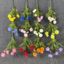 仿真花矢车菊5头轮丰菊假花婚礼装饰摄影道具家居摆件绢花跨境