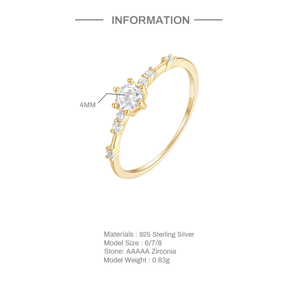 4g Weight Zircon Inlay Material Rings Classification 6, 7, 8 Ring Size 1 Piece Quantity Daily Occasion 925 Sterling Silver Material Geometric Pattern Women's Gender Inlay Design Simple Style, Shiny Style 925 Sterling Silver Zircon Geometric Rings 无