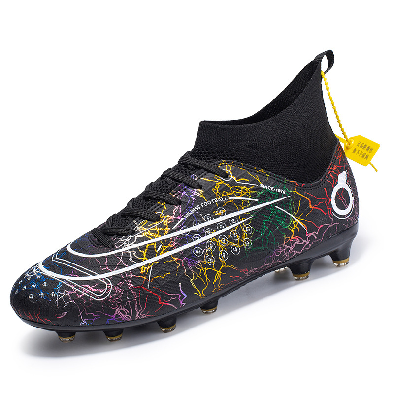 2022 transfronterizo más el tamaño Nuevo FGTF transpirable de los hombres de alta superior de uñas largas y cortas zapatos de fútbol zapatos de entrenamiento de hierba zapatos de fútbol