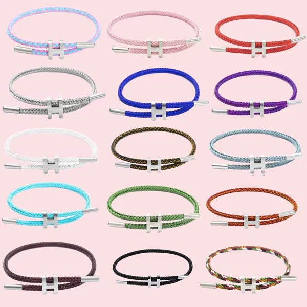 New Stainless Steel I-Shaped Buckle Wire Rope Bracelet, Adjustable Steel-Colored Rope Bracelet, Titanium Steel Waterproof Bracelet in Stock