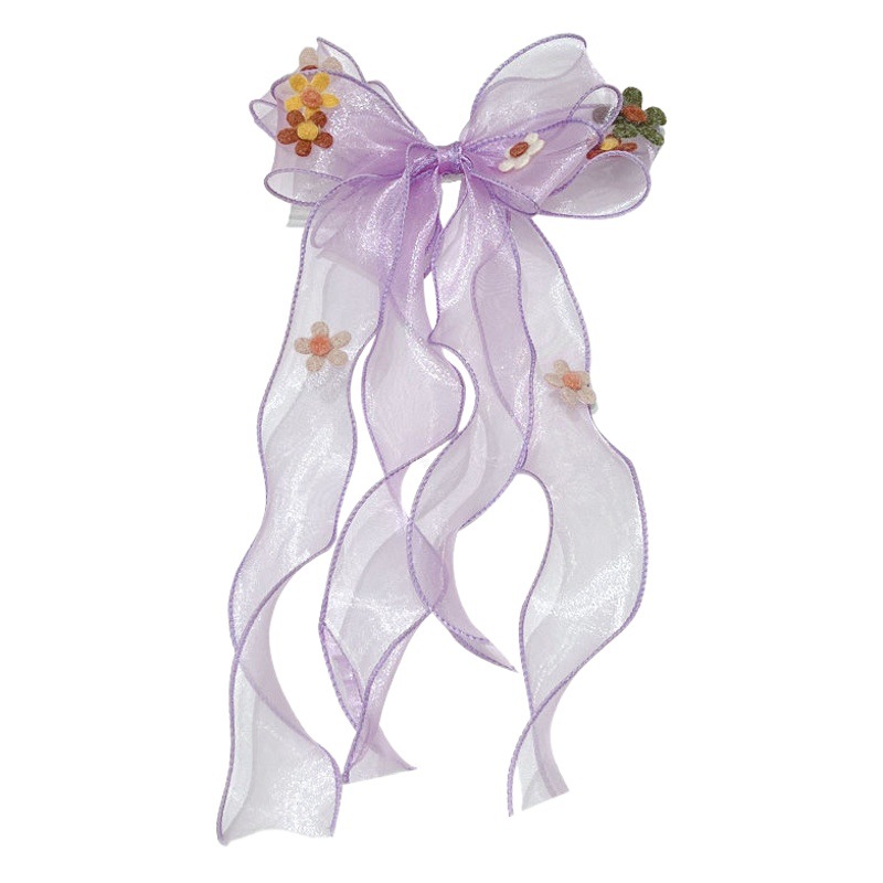 Arco de los niños cinta de malla horquilla 2023 hanfu clip de ropa de las niñas de hadas clip de accesorios para el cabello al por mayor