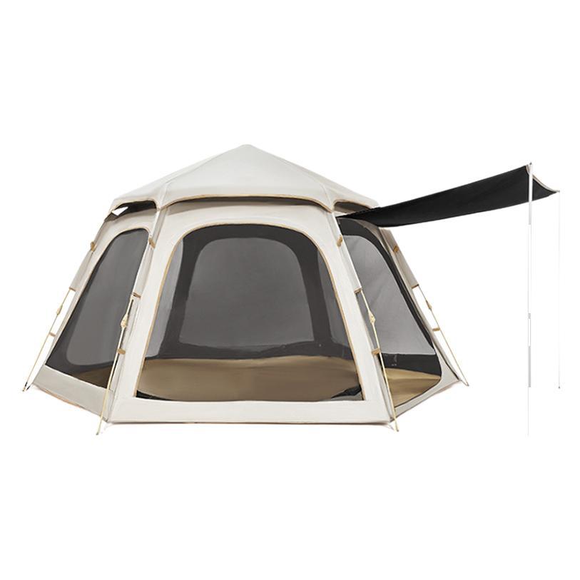 Camping vinil al aire libre durante la noche camping hexagonal tienda automática humedad cojín equipo de protección solar 3 - 5 personas picnic sombra solar