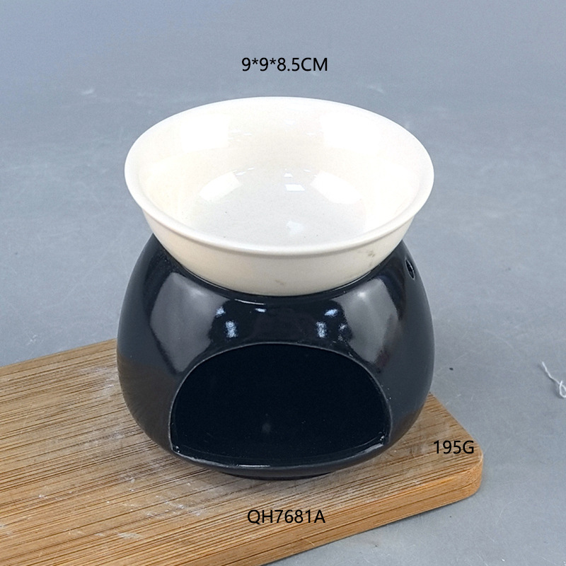 Lámpara de incienso de cerámica quemada en seco, lámpara de aceite esencial, horno de incienso de flores de cerámica, dormitorio, sala de estar, humidificador de fragancia