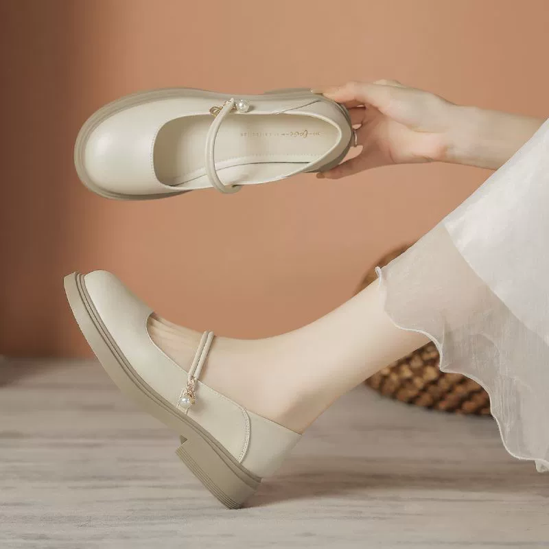 [Горячие продажи в магазине] Мягкая кожаная обувь из натуральной кожи Женская обувь Мэри Джейн 2025 Новый стиль, самый простой для сочетания и нежная подходящая юбка