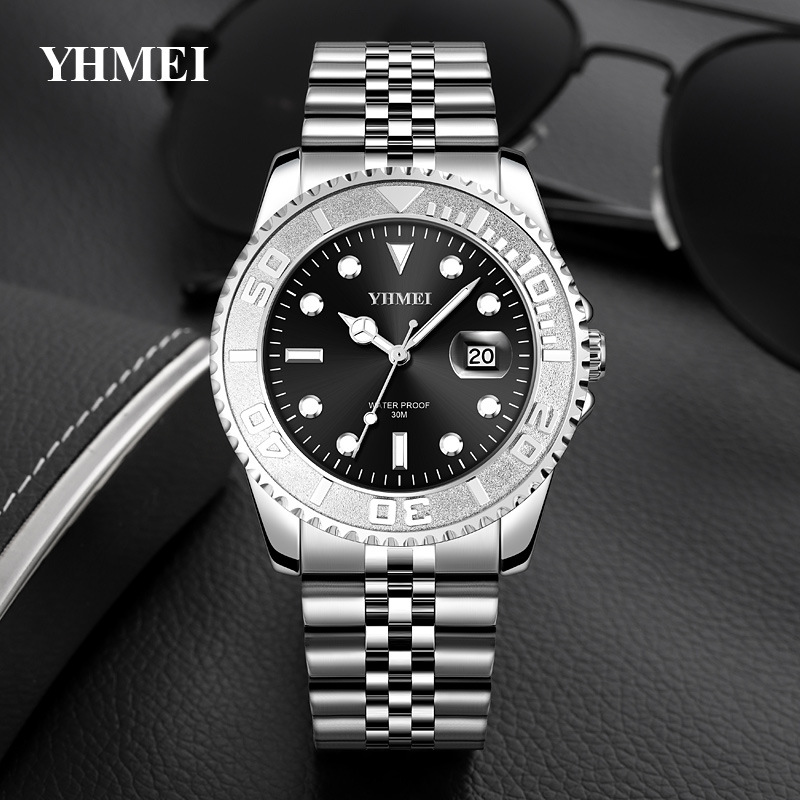 2023 Nuovo orologio di vendita caldo Orologio da uomo con cinturino in acciaio massiccio di lusso Orologio da uomo con cassa girevole Anello esterno Orologio al quarzo_voghion.com