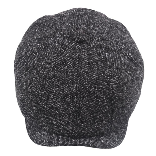 Autumn and winter plus velvet beret men's octagonal hat cotton warm forward hat British style adjustable large head circumference newsboy hat