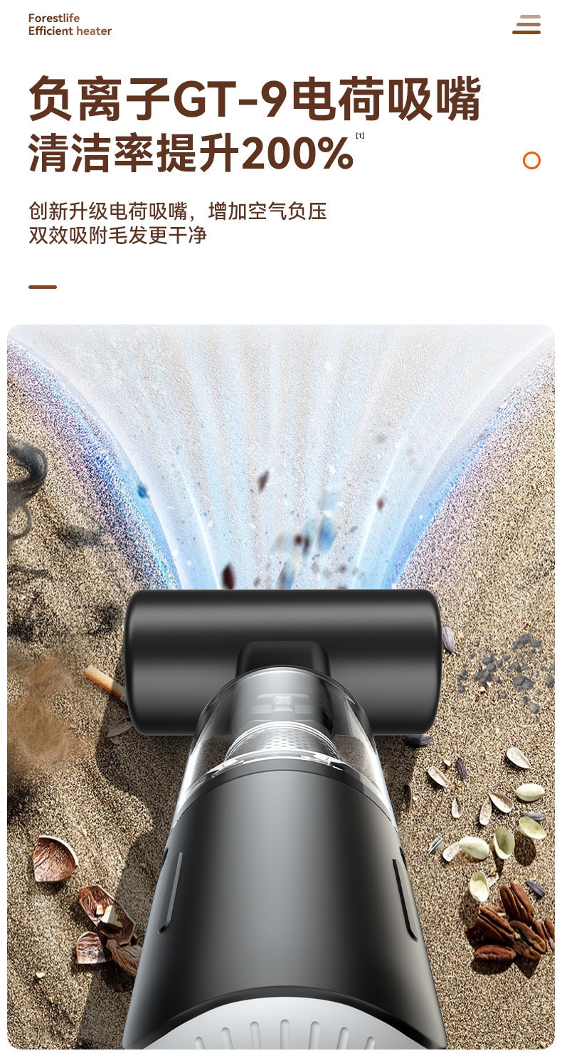 Household Wireless Vacuum Cleaner, Mini Handheld Multi-Functional Pet Hair Extractor, High Suction Power, Portable Car Vacuum Cleaner