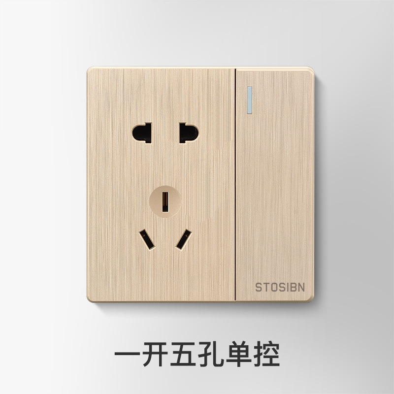 One-open single control + five-hole socket