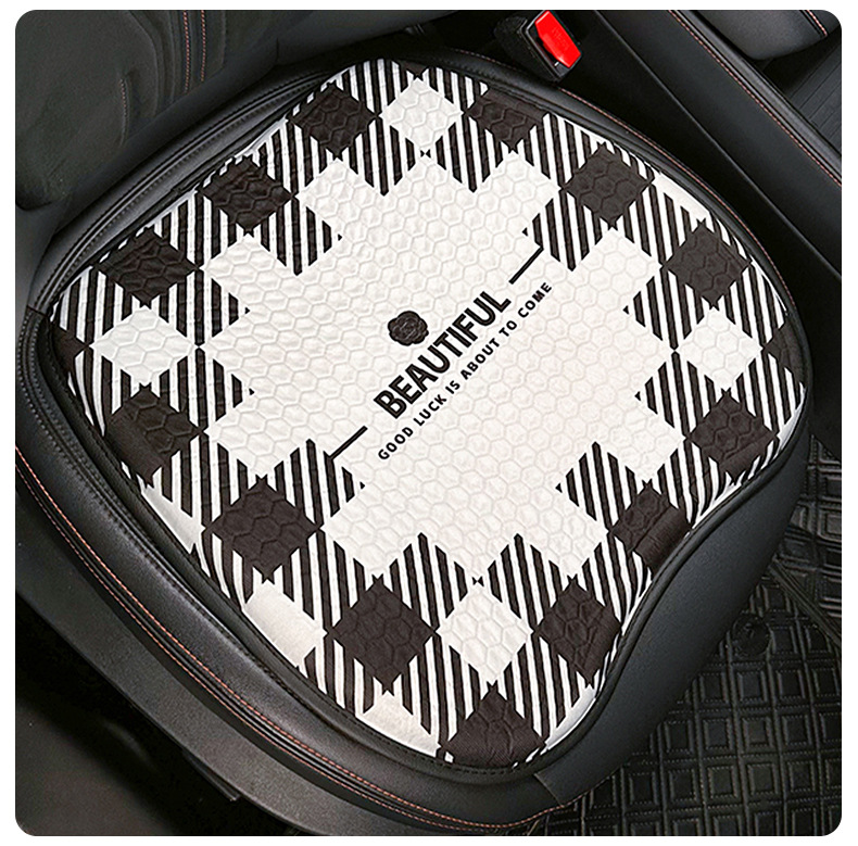 Factory Direct Sales Summer Honeycomb Gel Car Seat Cushion Black and White Silicone Ice Silk Cooling Pad Office Chair Ice Pad