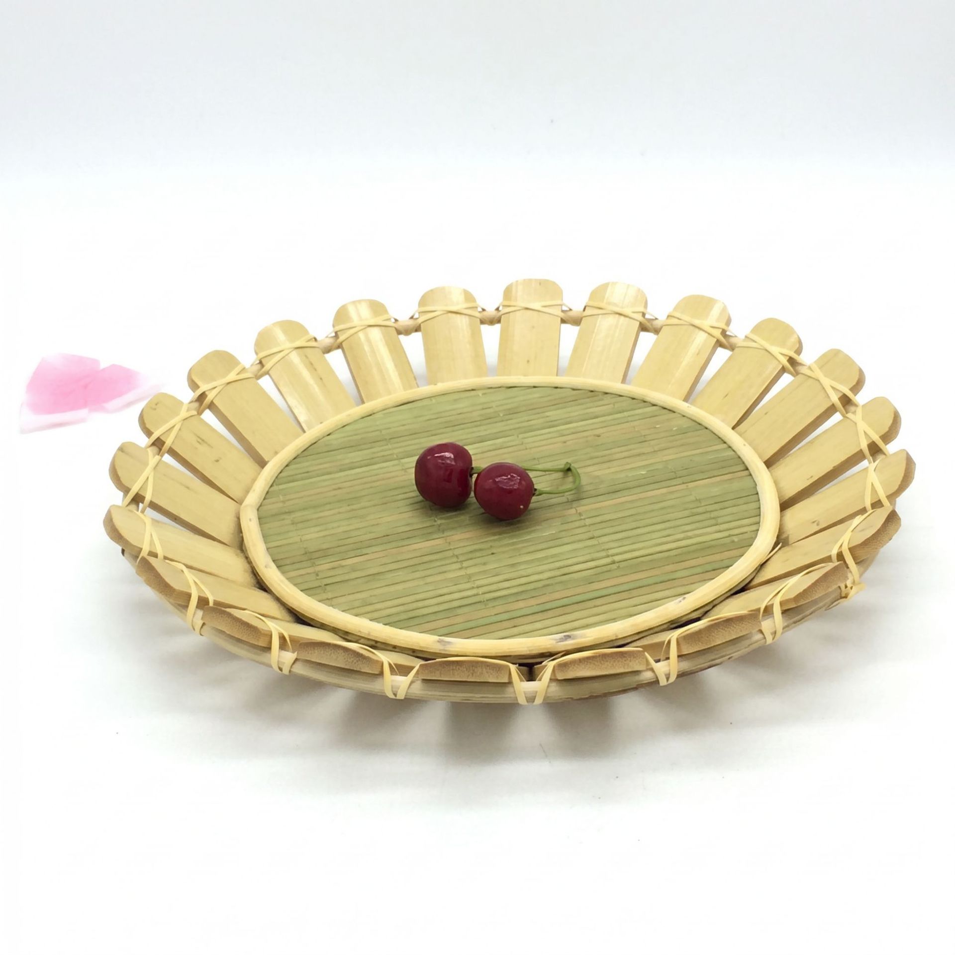 Plato de girasol de bambú japonés, platos de bambú image 5