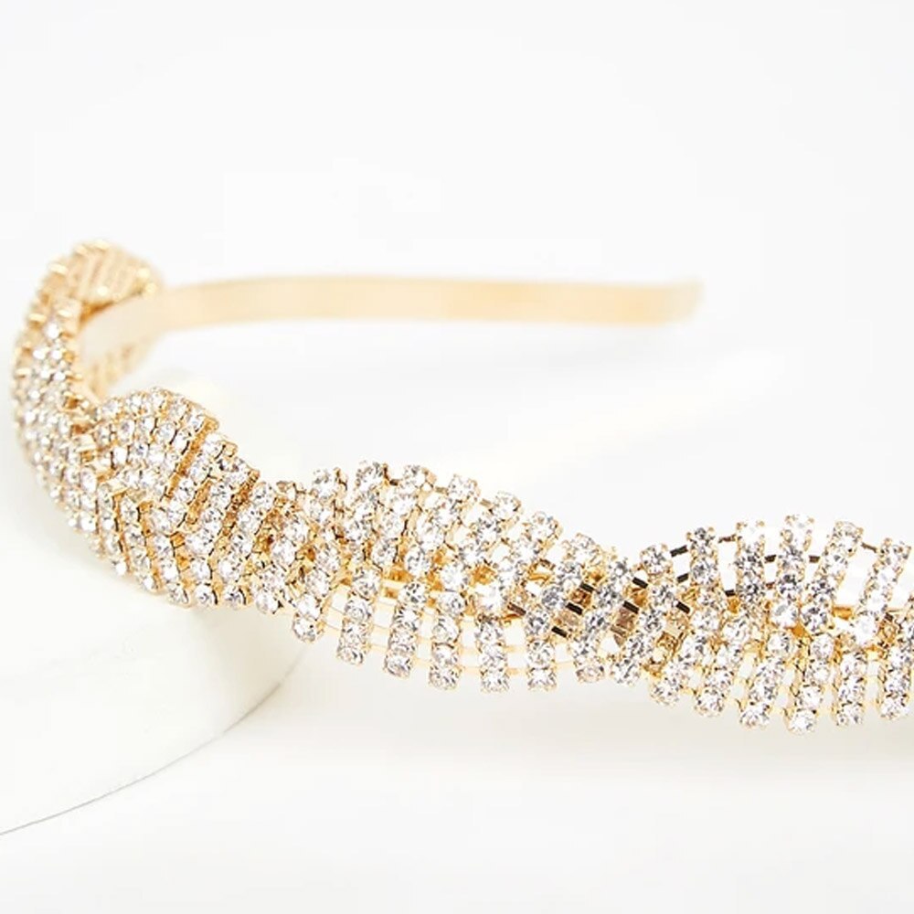 Etnický štýl jednoduché vlasové doplnky móda univerzálna nepravidelná čelenka cezhraničná kamienková čelenka dámska vlasová páska_voghion.com