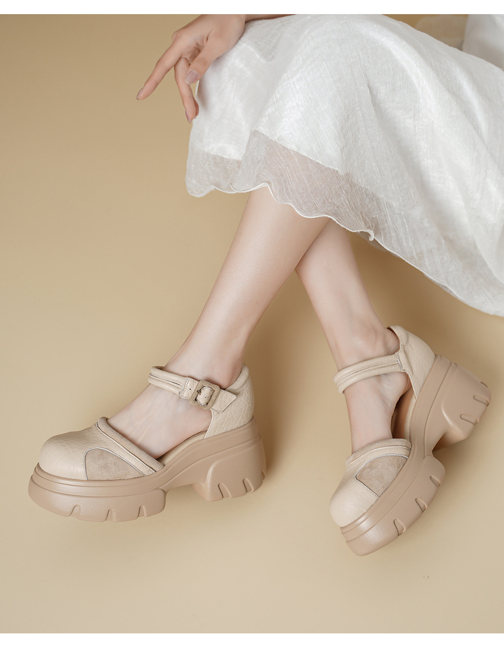 Sandal cao gót nữ mũi nhọn quai ngang đế xuồng da bò — màu đen, màu mơ chi tiết 8