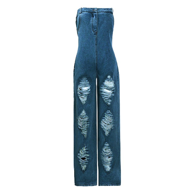 2022 nueva llegada AliExpress Amazon europeo y americano sexy moda arrancó fuera de hombro mono