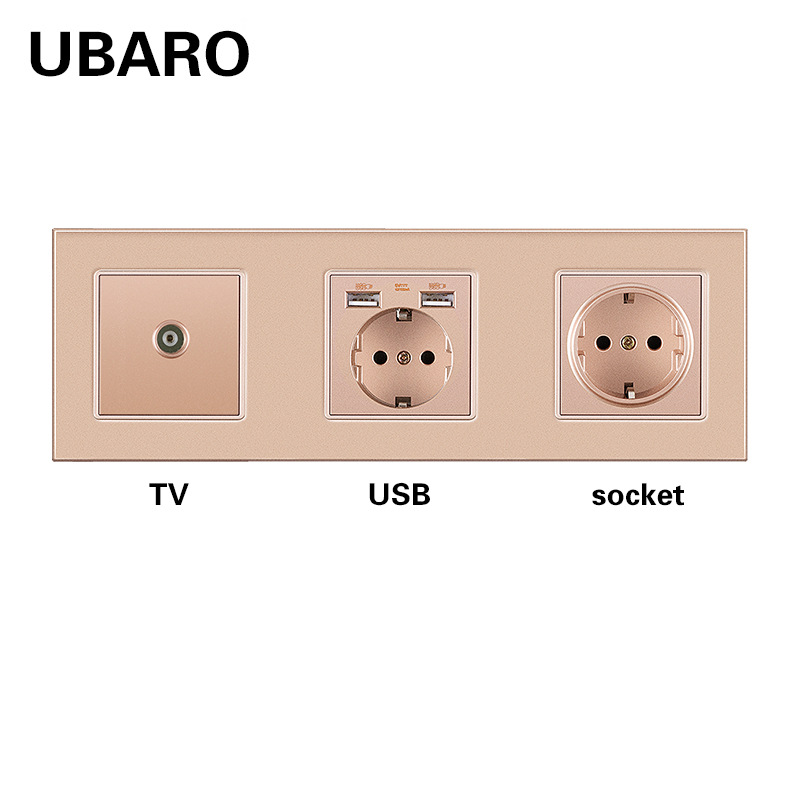258 TV-USB 소켓-골드