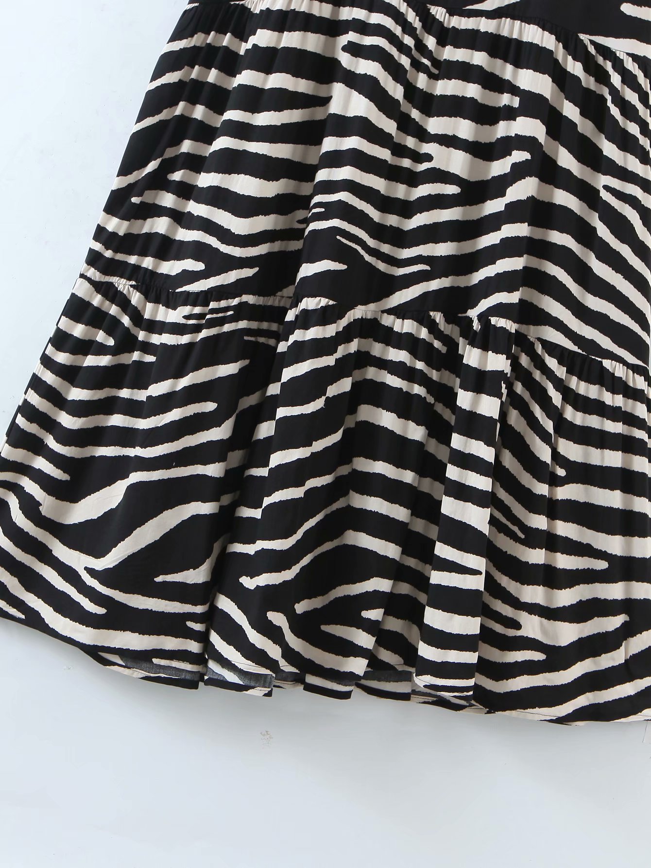 new comfortable spring multicolor zebra pattern dress NSAM56872