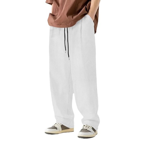 Eurasian Sound Autumn Men's Corduroy Casual Sporty Loose Long Pants